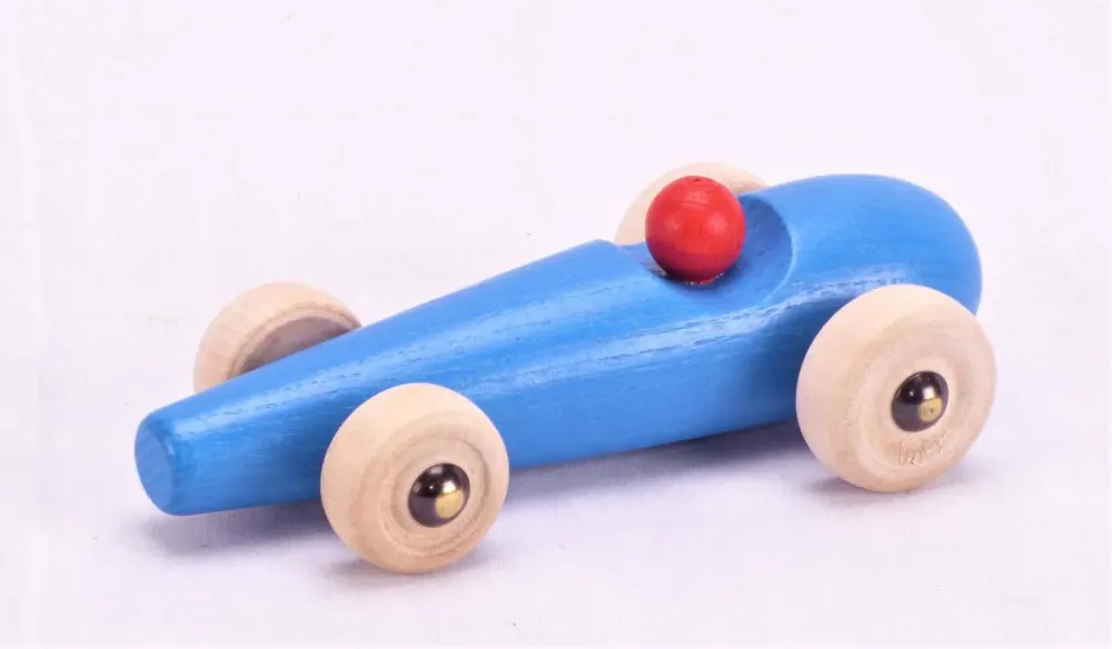 voiture en bois bleue formule 1