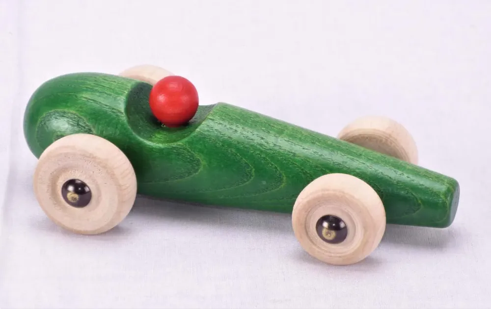 voiture en bois verte formule 1